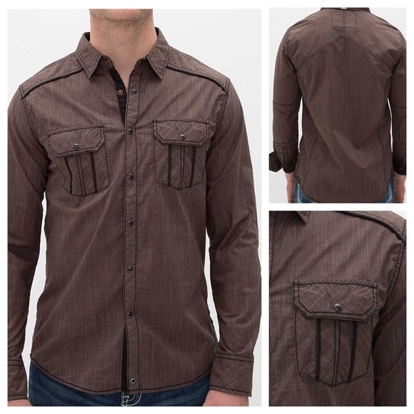 Buckle Other - BUCKLE BKE BLACK | Brown Innsbrook Stretch Shirt